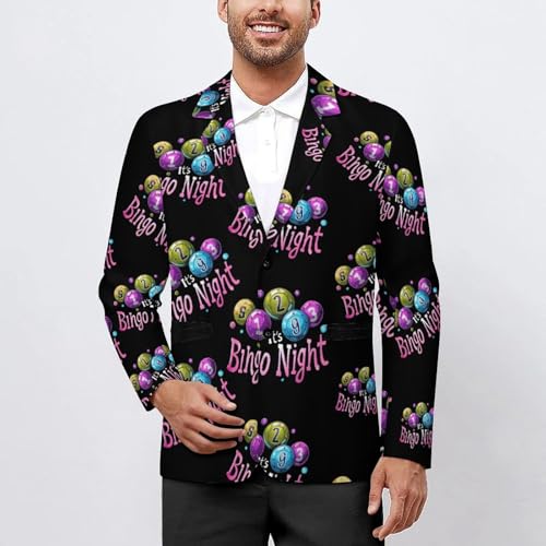 It's Bingo Night Men's Blazers Jacket Slim Fit Business Sport Coat Two Buttons Casual Suit Jacket for Work Party2
