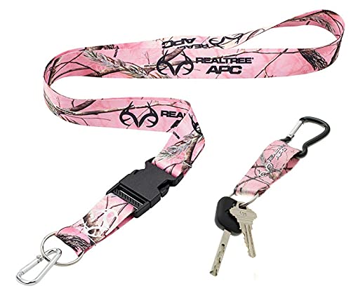 Realtree Pink Camo Neck Lanyard and Key Ring Combo