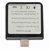 Przenośny Czytnik Kart Identyfikacyjnych RFID, Czytnik Kart Inteligentnych Telefonu Komórkowego Typu C, Plug And Play, Szybki Odczyt Kart na Smartfonie z Funkcją OTG(Czarny)