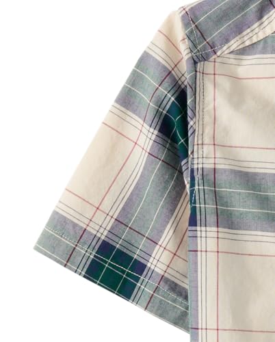 Image of The Children's Place Boys' Short Sleeve Poplin Button Down Shirt