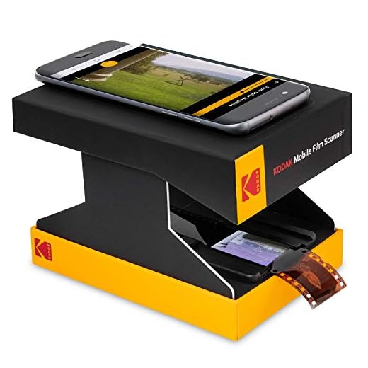 KODAK Mobile Film Scanner - Fun Novelty Scanner Lets You Scan and Play with Old 35mm Films & Slides Using Your Smartphone Camera - Cardboard Platform & Eco-Friendly Toy LED Backlight