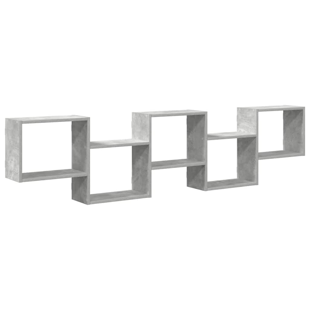 vidaXL Mensola a Cubo da Parete 5 Scomparti Truciolato Grigio Cemento