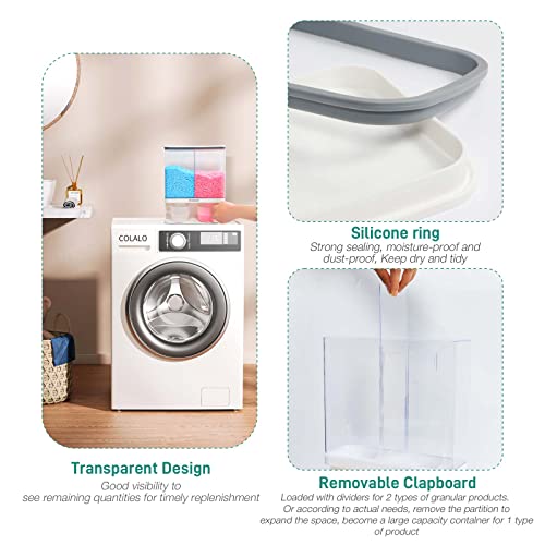 Laundry Detergent Dispenser, Wall-Mounted Scent Booster Beads Dispenser For Laundry Room Storage, 35 Oz Dry Food Dispenser Suitable For Rice Dispenser, Laundry Scent Beads, Washing Powder, Beans #TOP3