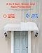 VEVOR Aluminum Awning 60 x 42 in, Durable Window Awning Door Canopy, Lightweight and Stable Aluminum Awnings for Doors Exterior Rain Snow Sunlight Protection for Door Entrance Windows Patio Porch
