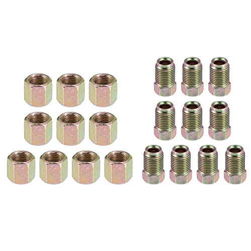 X AUTOHAUX 20pcs Motorcycle Brake Line Tube Fittings 10mm Nuts for 3/16