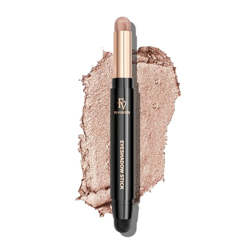 FV Lunga Durata Ombretto Occhi, Impermeabile & Altamente Pigmentato Ombretto Stick, Ombretto in Crema dal Finish Naturale con Spugnetta per Sfumare, Champagne Shimmer
