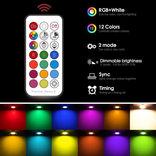 Dimmbarer LED-Spot Ilc Einbaustrahler 8W RGBW mit Fernbedienung