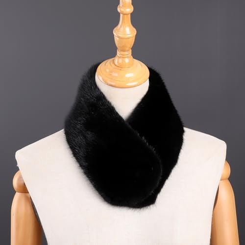 Unisex Winter Warm Real Mink Fur Scarf, Neck Warmer, Fur Collar4