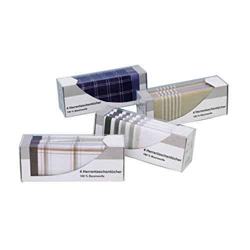 Preisvergleich Produktbild axentia DNP Herren Taschentücher 4er Pack
