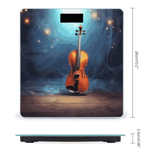Báscula digital de baño con pantalla LCD y cinta métrica miniatura 2