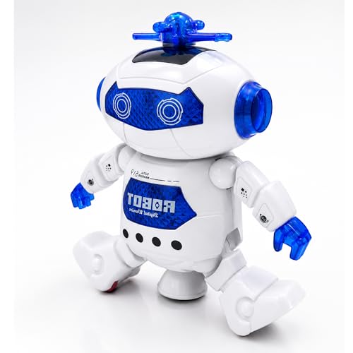 Image of Dancing Robot Toy for Kids |3D Lights Music Toy | Remote App Controlled | Gift for Boys & Girls 2+ Year | USB Rechargeable Type-C | Battery Operated Fun for Boys Girls [White 99444-2]