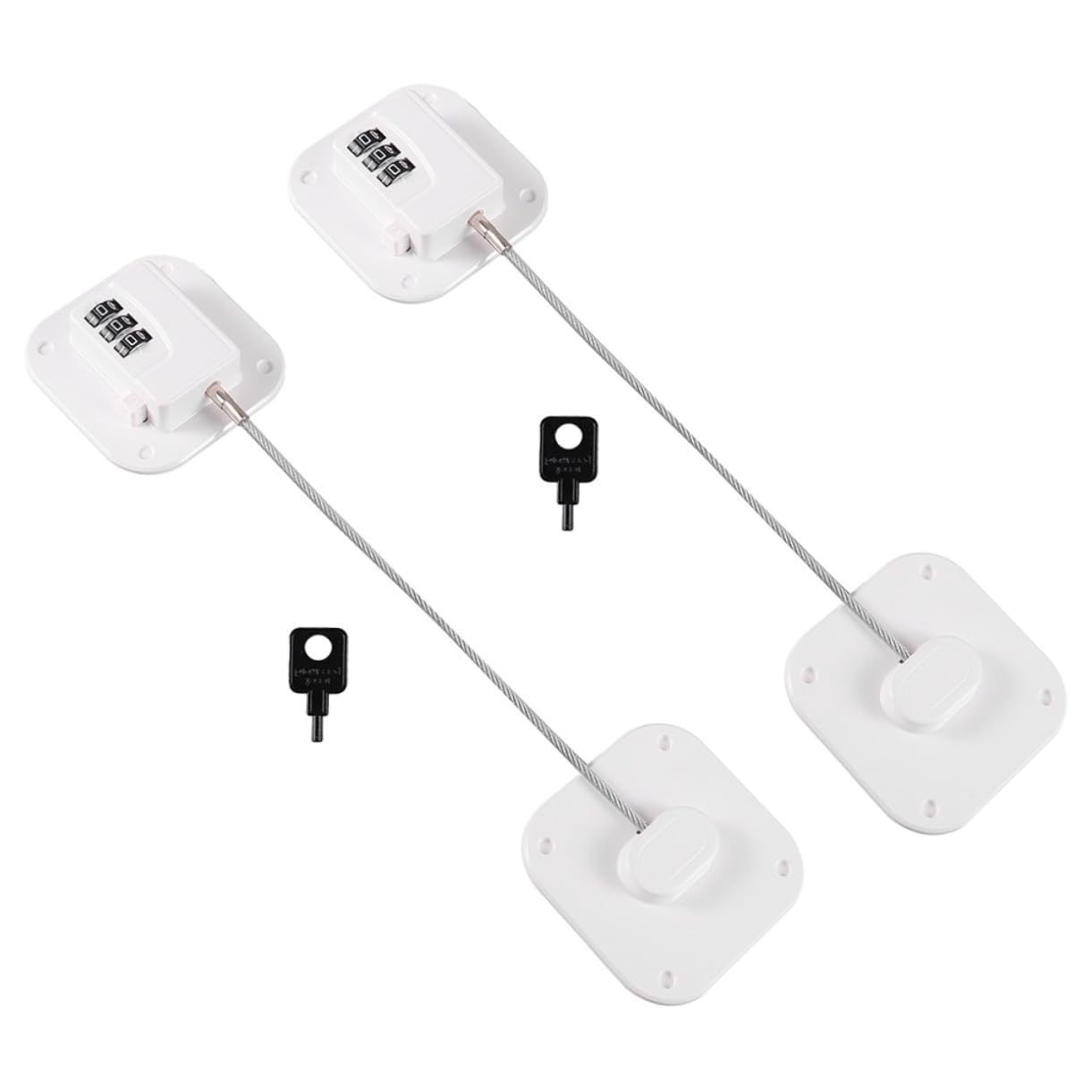 UPKOCH 6 Piezas Cerradura de combinación para frigorífico sin perforar y cerradura de seguridad multifuncional (cuadrado) Cerradura de gabinete Bloqueo de cajón cerradura del cajón
