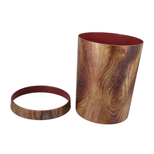Caneca de basura rectangular con diseño madera vintage 10L