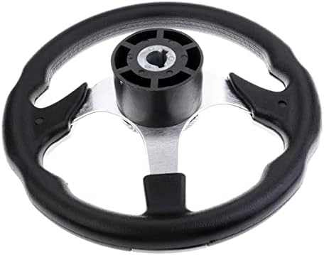 JicSuXi 3X Universal Flat Bottom 320MM Sport Steering Wheel, Black02, 315mm — view 3