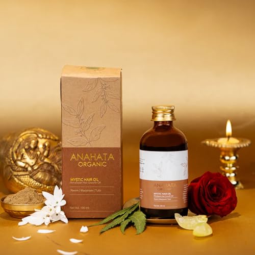 Anahata Mystic Hair Oil 100ml | Ayurvedic Hair Growth Oil with Organic Herbs & Natural Oils | Anti-Hair Fall, Dandruff Control & Scalp Nourishment | For Long, Strong & Shiny Hair – All Hair Types