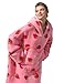 Dietersler Wearable Blanket Hoodie, Women Oversized Fluffy Hoodies Blanket with Pocket, Warm Cozy Giant Sherpa Sweatshirt Gifts for Adults, One Size for All