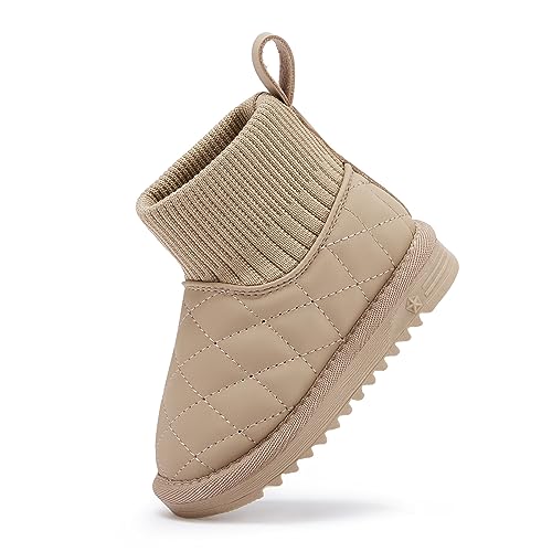 Image of BMCiTYBM Girls Boys Snow Boots Warm Winter Fur Lined Baby Shoes (Infant/Toddler/Little Kid)