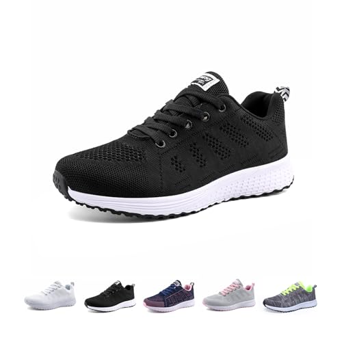 frysen Sneaker für Damen und Herren Sportschuhe Laufschuhe Turnschuhe Schuhe Black 41 EU