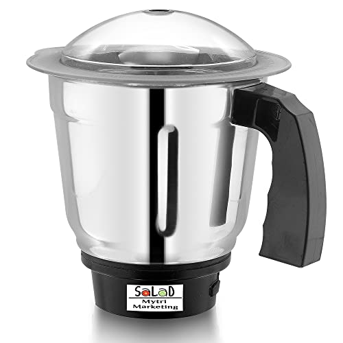Salad Dry Jar with Lid for Mixer Grinder (750ML), Stainless Steel Material, Silver, 1Pc MA02