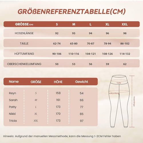 HLTPRO Thermo Leggings Damen Gefütterte Winter High Waist Thermohose Dicke Thermoleggings Warm Leggins für Outdoor Hause Schwarz M