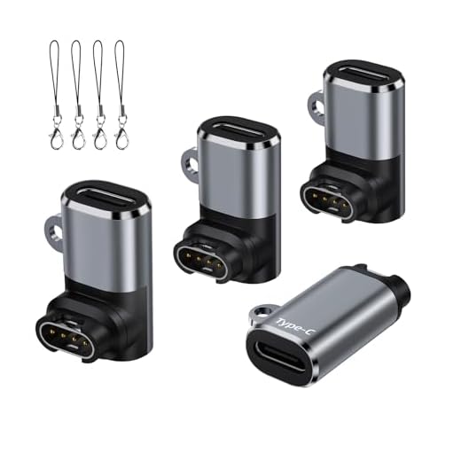 USB-C zu Garmin Watch Ladeadapter 4-Pack,USB C Ladekabel Uhr Adapter für Garmin Fenix 8/7/7X,Vivoactive 6 5 4S,Forerunner 970/570/165/965/955/945/265/255/55,Venu 3/3S/2S/SQ,Epix Pro 2,Instinct,Tactix