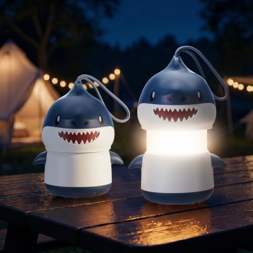 WORKPRO 2-Pack Kids RGB Shark Lanterns