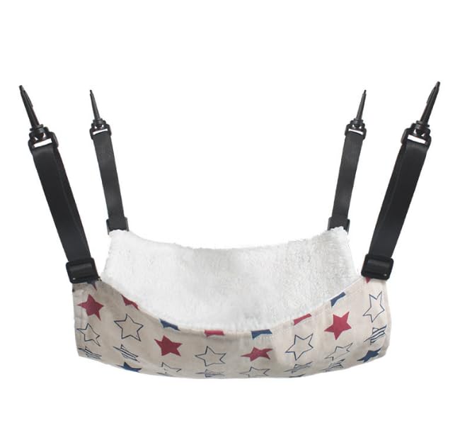 Handmade Comfortable Breathable Pet Cage Hammock with Adjustable Straps and Metal Hooks Bed for Cats, Ferret, Puppy, Other Small Animals