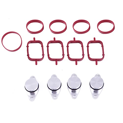 iSpchen Swirl Flap,4 uds. 22 mm diesel Swirl Flap Blanks Bungs Kit Juntas Succión,Diesel Swirl Flap Vacíos Tapones con Colector de aspiración Juntas,Toma de aire Diesel Swirl Flap Blanks Kit