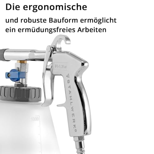 STAHLWERK Persluchtreinigingspistool RP-90 ST met accessoireset, persluchtreiniger met tornado-effect, binnenreiniger, waspistool, uitlaatpistool voor het reinigen van vuile oppervlakken - Afbeelding 4