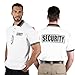 Poly Cotton Security ID Polo Shirt Large White/Black ID