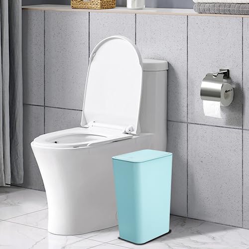 Shpmxupw 3 Pack Bathroom Small Trash Can With Lid,10L / 2.6 Gallon Slim Garbage Bin Wastebasket With Pop-Up Lid For Bedroom, Office, Kitchen, Craft Room, Fits Under Desk/Cabinet/Sink #TOP4