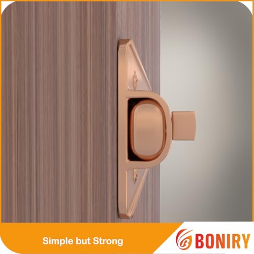 Image of Boniry Premium Heavy Duty Door Latch | Door Stopper Lock | Main Door High Security and Home and Office Doors for Wooden and PVC Door Latch (2, Rose Gold)