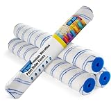 HUIROOWL 18 Inch Microfiber Paint Roller Covers (4 Pack) - 3/8 Nap for All Types of Painting Surfacess, Lint-Free & Easy Clean, Ideal for Walls, Ceilings & Large Area Painting