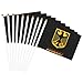 Coat Of Arms Of Germany German Small Flags Mini Flags Attached To Sticks Hand-Held Small Flag Decorationsoutside Flag For School Office Garden Party Holiday 10 Pcs