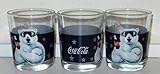 3 x 0,2 litri. Coca-Cola - Bicchieri da collezione in vetro, motivo: orso polare, retrò, vintage, 3 x 0,2 l