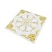 Wealrit Square PU Ceiling Medallion Ceiling Fan Light Covers Flower Lighting Medallion Decorative Plate for Light Fixtures and Fans Chandeliers Lampshade Decor White Stroke Gold - Type 02
