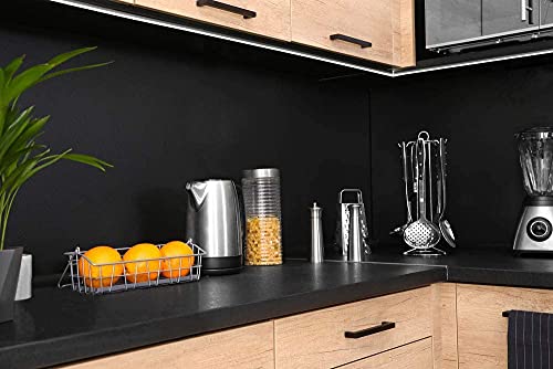 Image of HOME13 Matte Wallpaper Peel & Stick Contact Paper Decorative Self Adhesive Vinyl Wallpaper for Kitchen Cabinet Furniture Countertop Waterproof (24inches By 96inches, Black Matte Wallpaper)