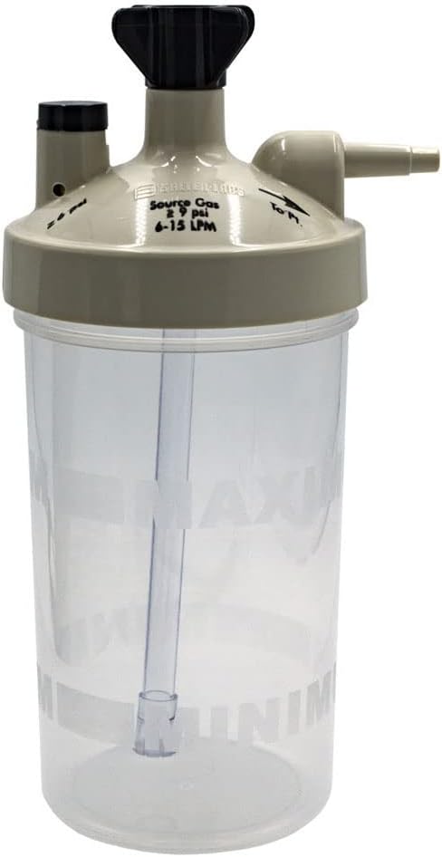 Salter Labs HIGH FLOW Oxygen Bubbler Bottle - Humidity for Oxygen Therapy