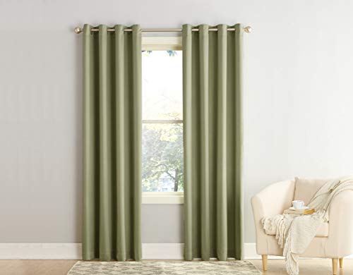 Sun Zero Barrow Energy Efficient Grommet Curtain Panel Pair #TOP3