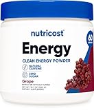 Nutricost Energy Drink Powder (Grape) (60 Servings) - Pre Workout Supplement with Natural Flavors - Non-GMO, Gluten-Free