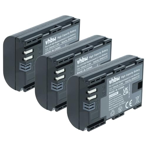 Batterie pour Blackmagic Micro Cinema vhbw 3X Tournage Extérieur