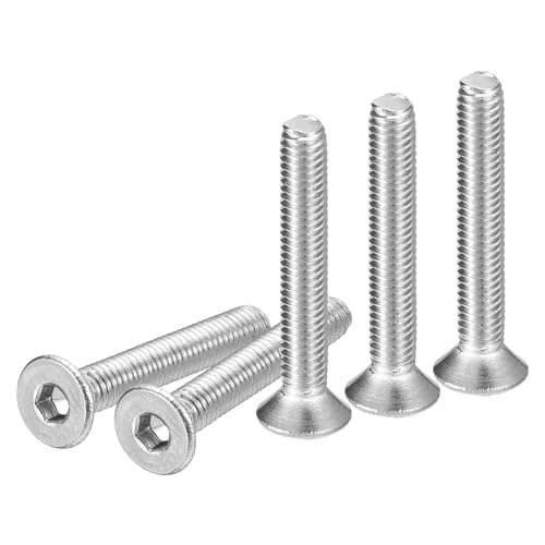 DTGN M3-0.5 x 20mm Flat Head Socket Cap Screws, 100 Pack 304 Stainless Steel Hex Socket Flat Head Screws, Full Thread, Countersunk Bolts