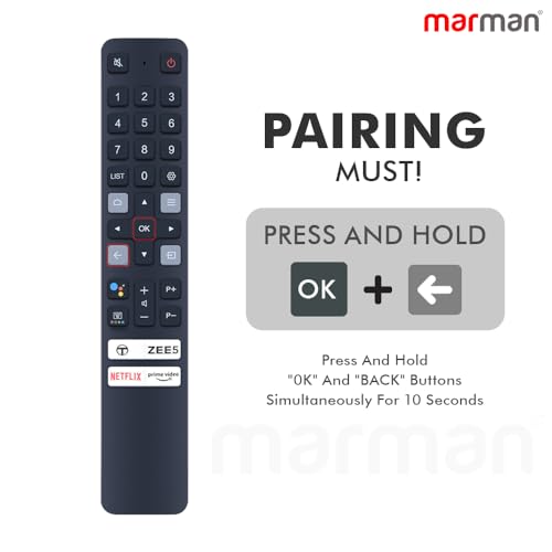 Image of marman Compatible TCL TV Remote Control Smart Original Model RC901V FMR5 Bluetooth Voice Command with YouTube Prime Video Netflix Hot Keys Suitable for Smart 4K Android Television - Pairing Must !