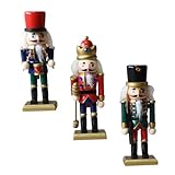 Figurine casse-noisette en bois : conçue avec une forme de poupée à thème de noël classique avec une couleur et une finition soignée, décoration d'arbre de noël