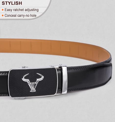 Image of Men's Belt,Bulliant Branded Ratchet Belt Of Genuine Leather For Men Dress,Size Customized