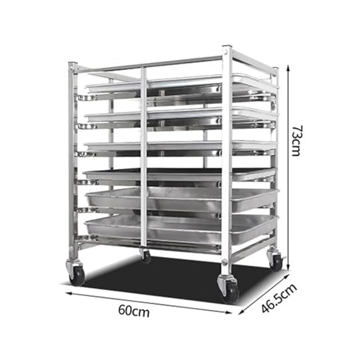 Plateau à pain de boulangerie, support de plateau alimentaire, chariot de refroidissement, adapté pour la pâtisserie commerciale et les boulangers, chariot d'étagère robuste en acier inoxydable