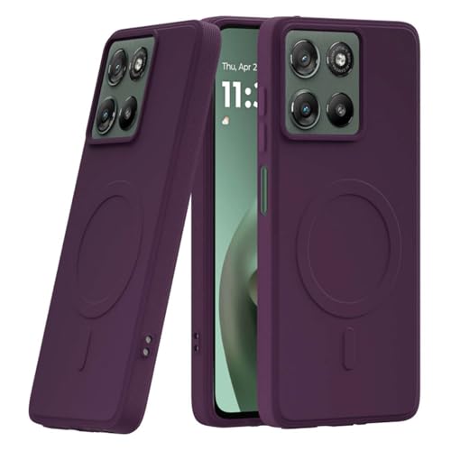 Image of Back Cover | MagFit Ring Design (Non-Magnetic) | Shockproof Case | Anti-Slip Grip | Raised Camera Edges | Slim Protective Case for Motorola Moto G67 Power 5G / G57 Power 5G (Purple)