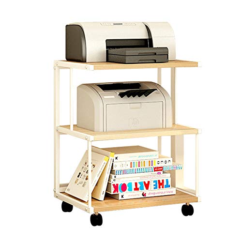 Druckerregal mit Speicher, Abnehmbarer Aufbewahrungsschrank für Office-Dokumentenscanner Multifunktionales Stand-Küchenregal, Lagerregal