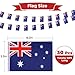 Australia String Flag, Australian Flag Banner Bright Color Durable Polyester 33 Ft 30 Flags for School, Garden, Festivals, Indoor Outdoor Australia Party Decorations