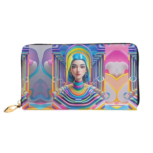 Pochette à deux volets en cuir pour femme avec relief 3D élégant